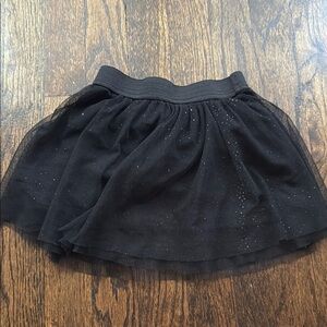 Epic Threads Black Sparkle Skirt with tulle overlay